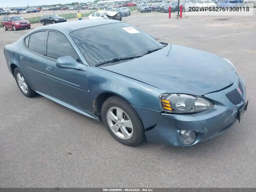 2006 Pontiac Grand Prix VIN: 2G2WP552761308118 Lot: 42580990