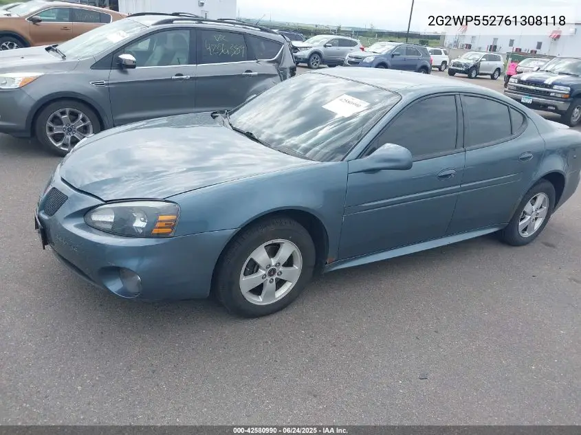 2006 Pontiac Grand Prix VIN: 2G2WP552761308118 Lot: 42580990