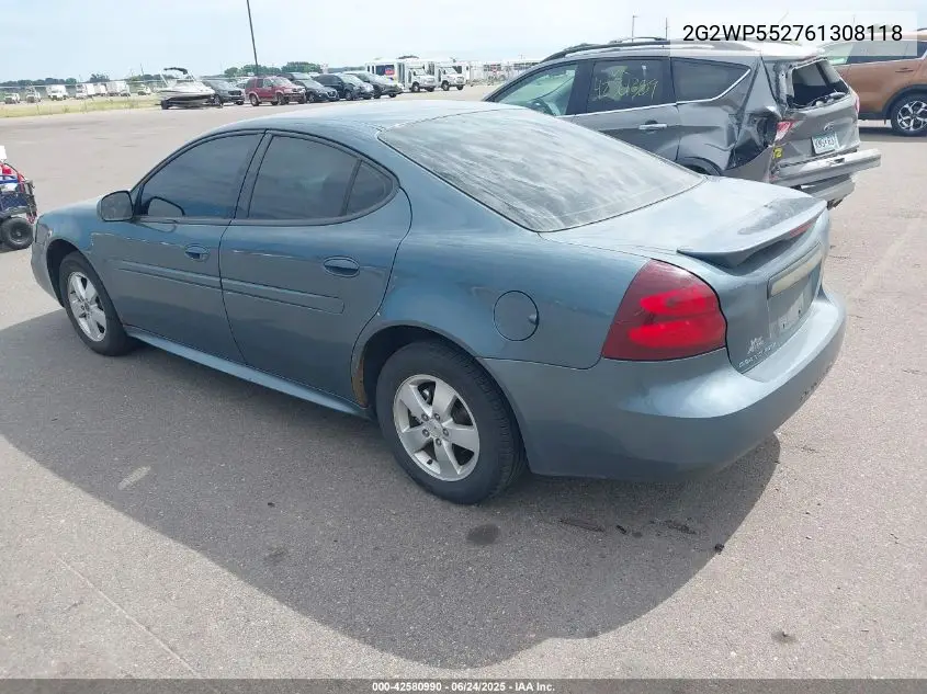 2006 Pontiac Grand Prix VIN: 2G2WP552761308118 Lot: 42580990