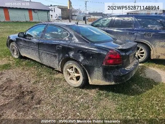 2007 Pontiac Grand Prix VIN: 2G2WP552871148994 Lot: 20204159
