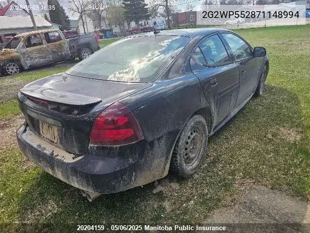 2007 Pontiac Grand Prix VIN: 2G2WP552871148994 Lot: 20204159