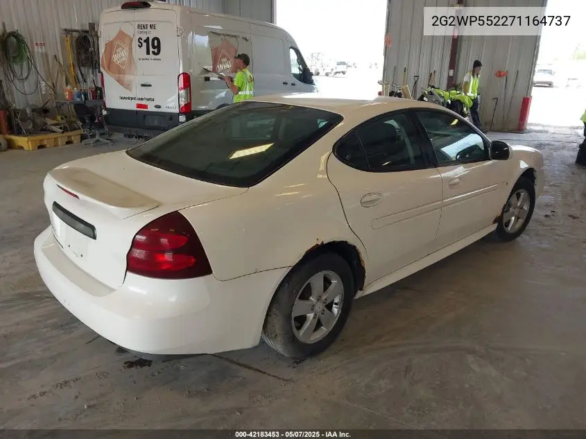 2007 Pontiac Grand Prix VIN: 2G2WP552271164737 Lot: 42183453
