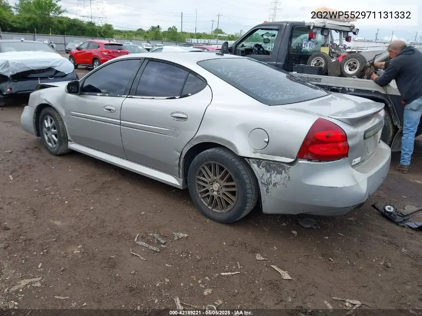2007 Pontiac Grand Prix VIN: 2G2WP552971131332 Lot: 42189221