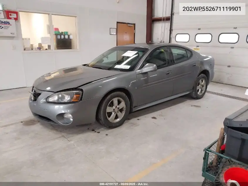 2007 Pontiac Grand Prix VIN: 2G2WP552671119901 Lot: 42191727