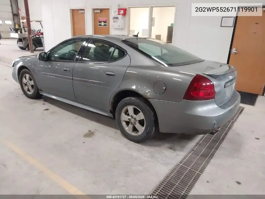 2007 Pontiac Grand Prix VIN: 2G2WP552671119901 Lot: 42191727