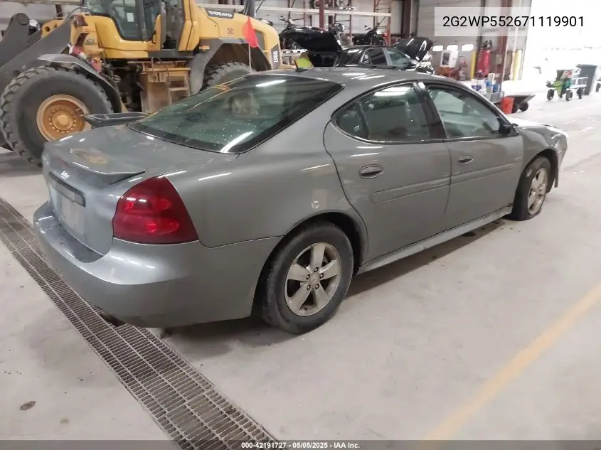 2007 Pontiac Grand Prix VIN: 2G2WP552671119901 Lot: 42191727