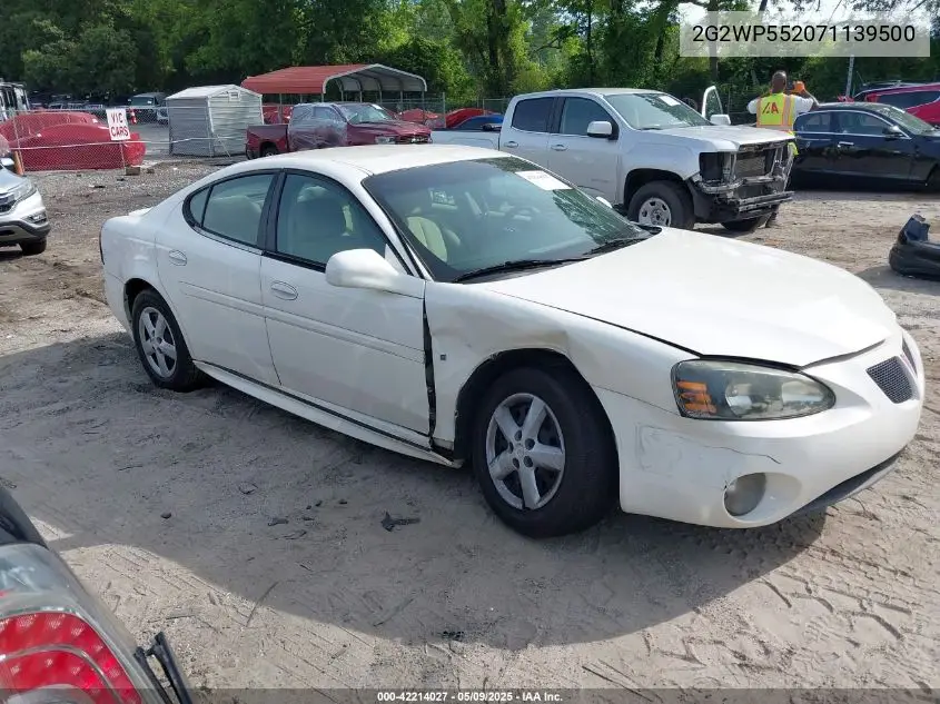 2007 Pontiac Grand Prix VIN: 2G2WP552071139500 Lot: 42214027