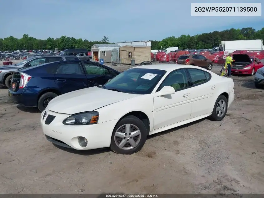 2007 Pontiac Grand Prix VIN: 2G2WP552071139500 Lot: 42214027
