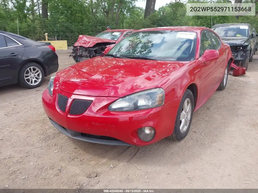 2007 Pontiac Grand Prix VIN: 2G2WP552971153668 Lot: 42248340