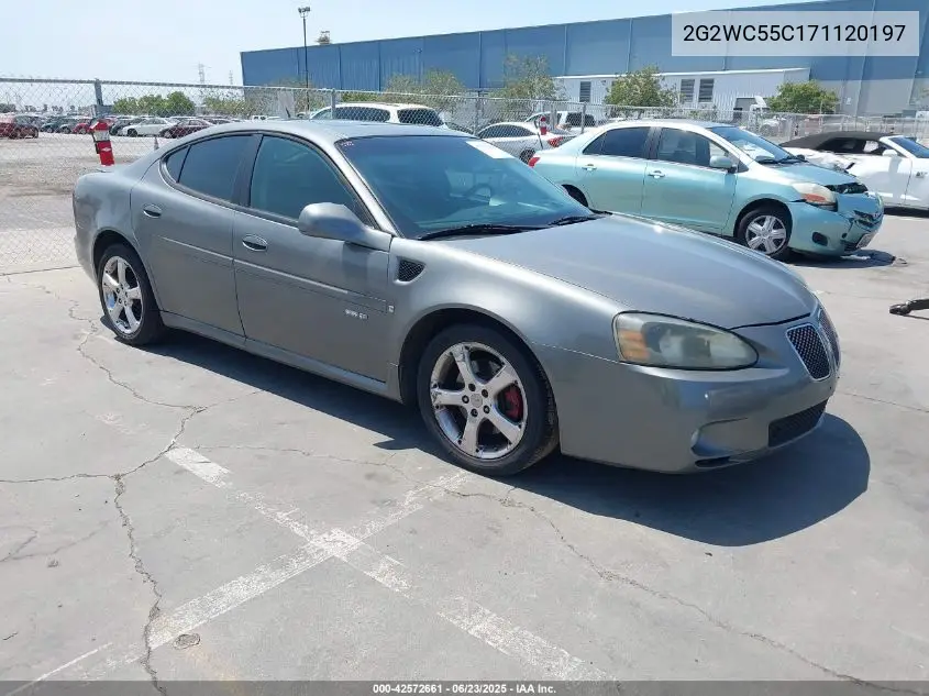 2007 Pontiac Grand Prix Gxp VIN: 2G2WC55C171120197 Lot: 42572661