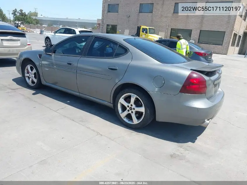 2007 Pontiac Grand Prix Gxp VIN: 2G2WC55C171120197 Lot: 42572661