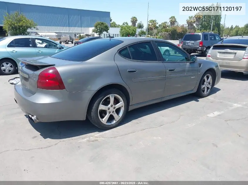 2007 Pontiac Grand Prix Gxp VIN: 2G2WC55C171120197 Lot: 42572661