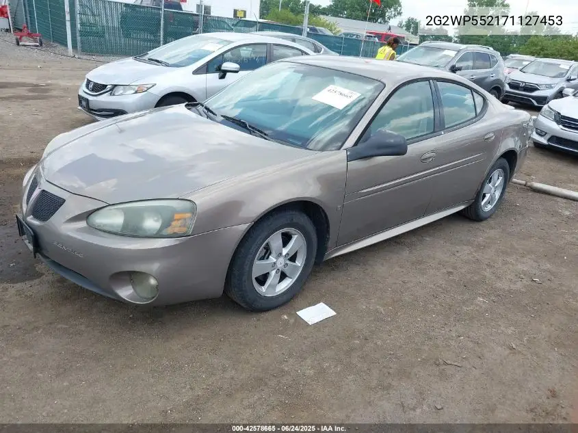 2007 Pontiac Grand Prix VIN: 2G2WP552171127453 Lot: 42578665