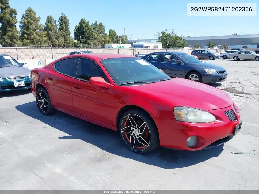 2007 Pontiac Grand Prix VIN: 2G2WP582471202366 Lot: 42583397