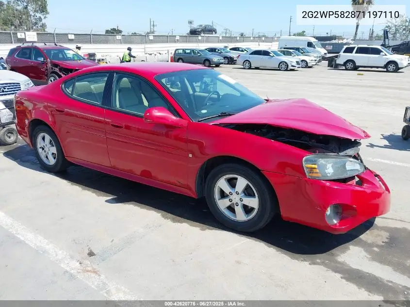2007 Pontiac Grand Prix VIN: 2G2WP582871197110 Lot: 42620776