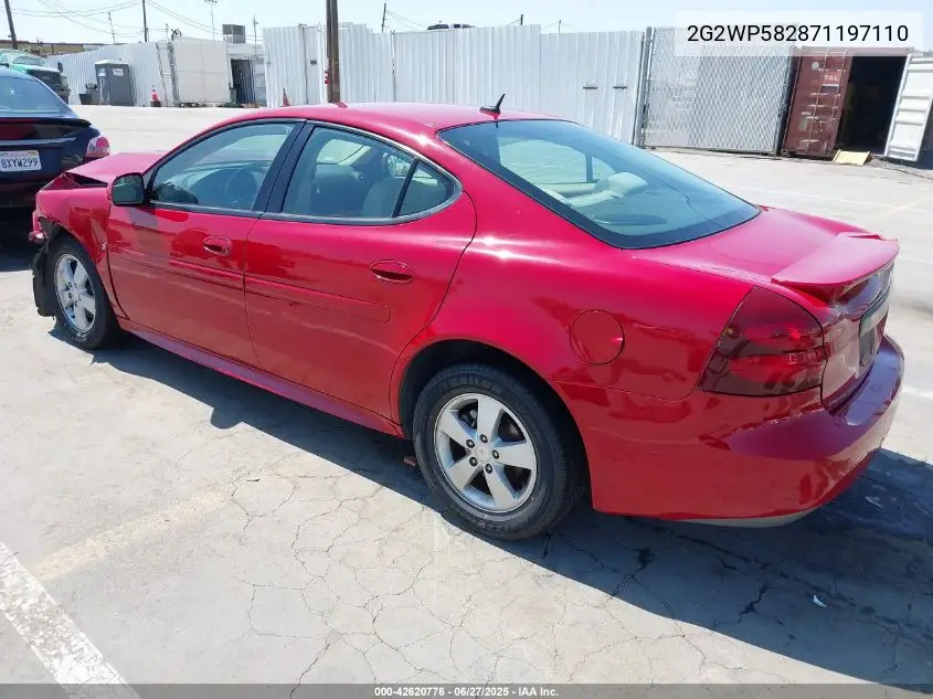 2007 Pontiac Grand Prix VIN: 2G2WP582871197110 Lot: 42620776