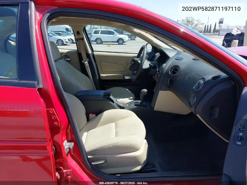 2007 Pontiac Grand Prix VIN: 2G2WP582871197110 Lot: 42620776