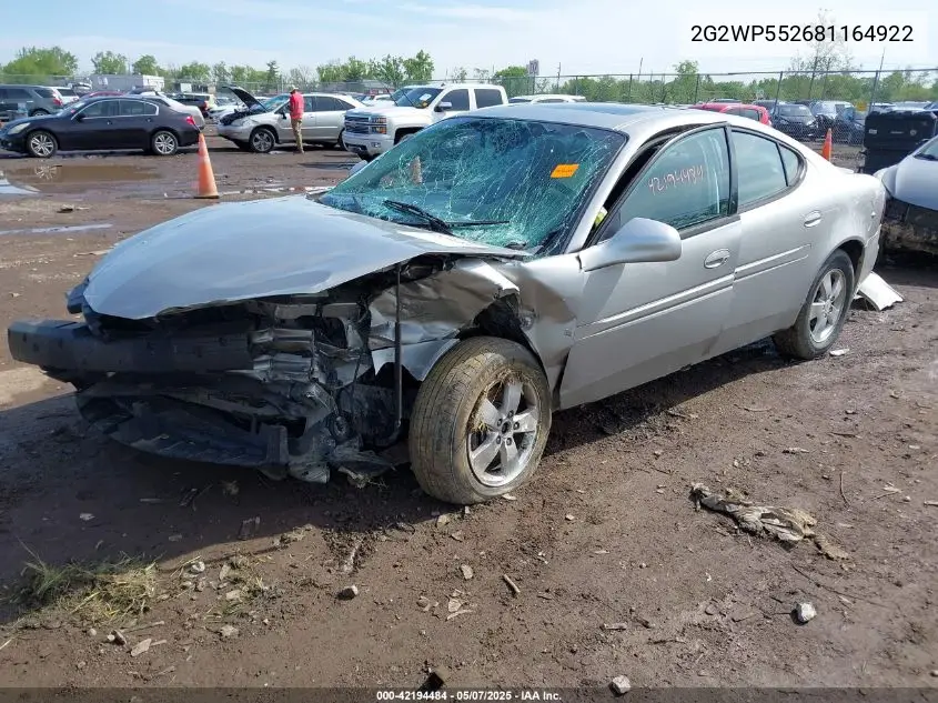 2008 Pontiac Grand Prix VIN: 2G2WP552681164922 Lot: 42194484