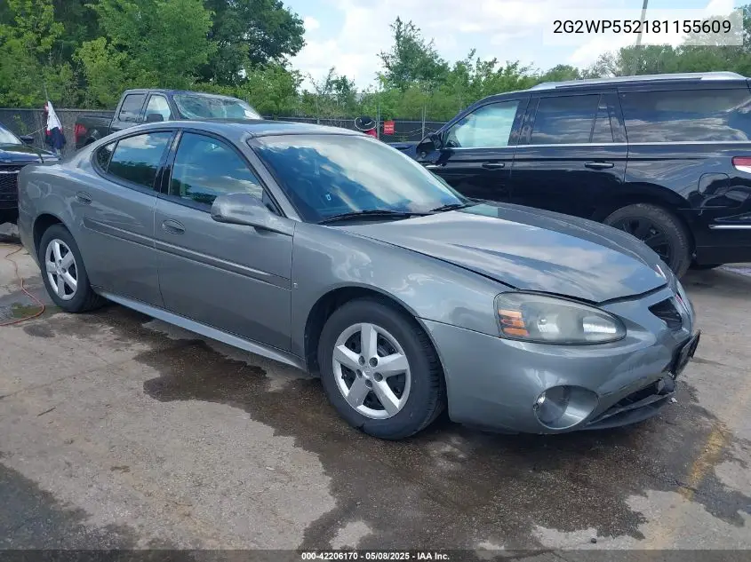 2008 Pontiac Grand Prix VIN: 2G2WP552181155609 Lot: 42206170