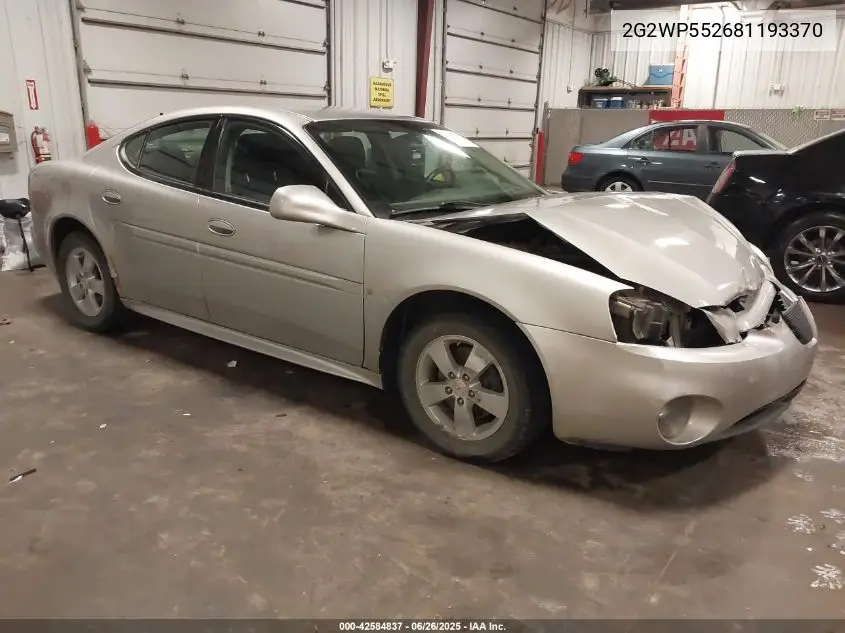 2008 Pontiac Grand Prix VIN: 2G2WP552681193370 Lot: 42584837