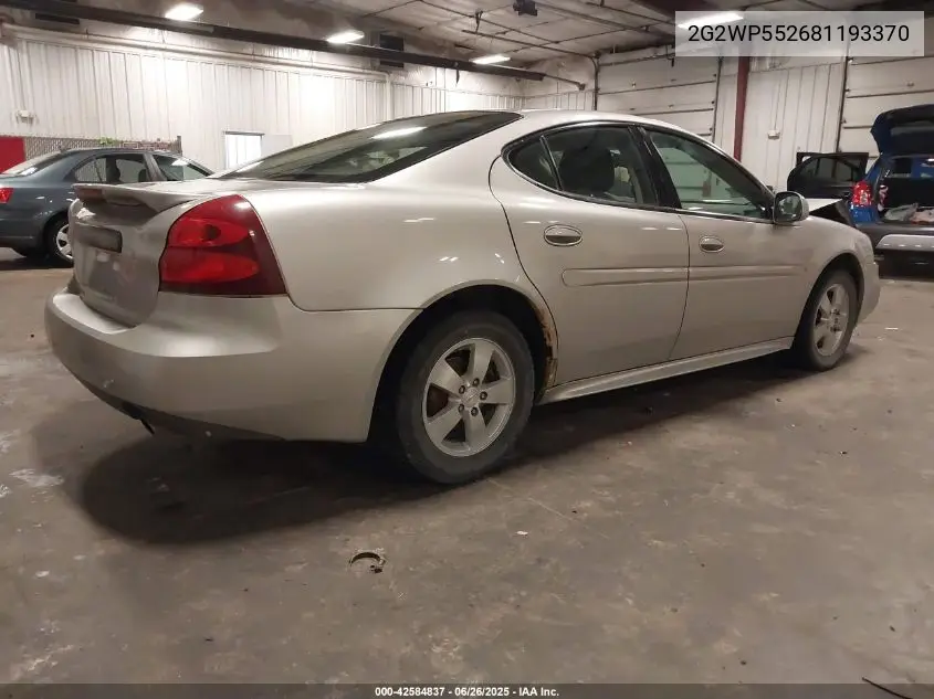 2008 Pontiac Grand Prix VIN: 2G2WP552681193370 Lot: 42584837