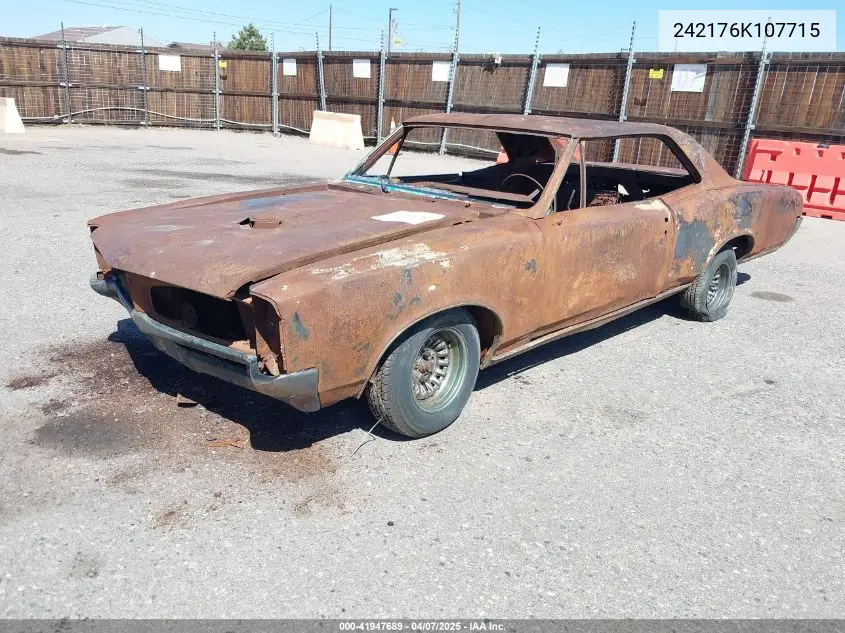 1966 Pontiac Gto VIN: 242176K107715 Lot: 41947689