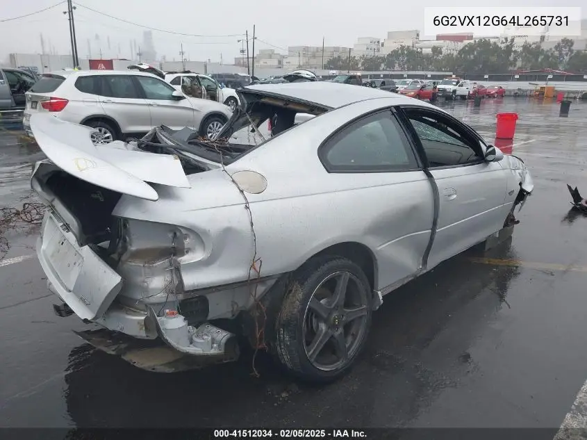 2004 Pontiac Gto VIN: 6G2VX12G64L265731 Lot: 41512034