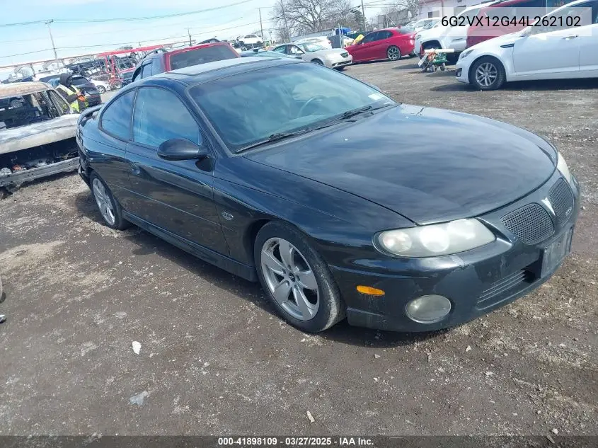 2004 Pontiac Gto VIN: 6G2VX12G44L262102 Lot: 41898109