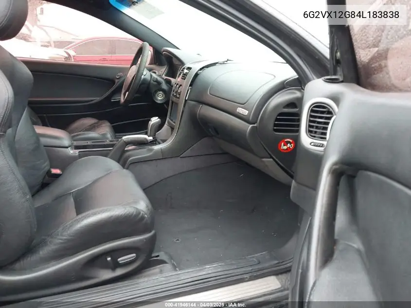 2004 Pontiac Gto VIN: 6G2VX12G84L183838 Lot: 41946144