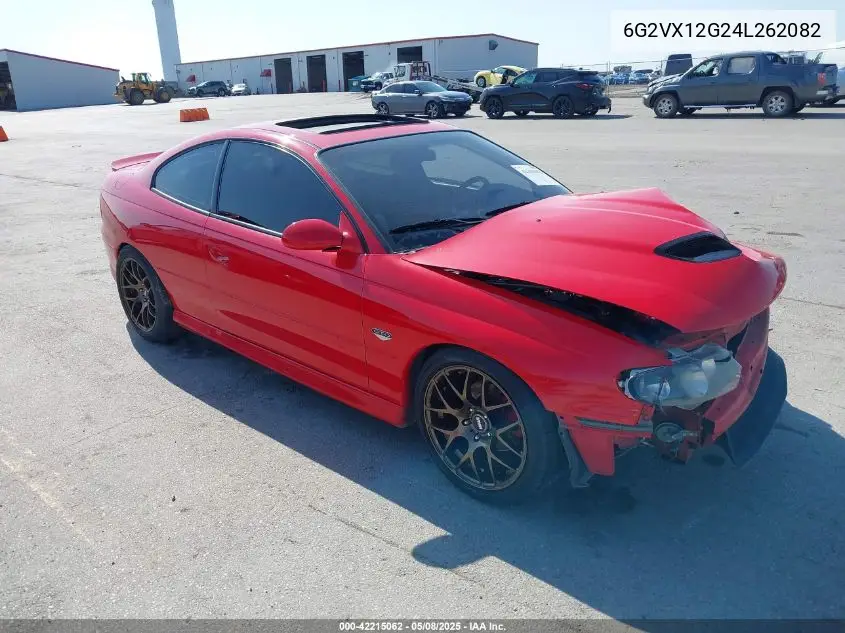 2004 Pontiac Gto VIN: 6G2VX12G24L262082 Lot: 42215062