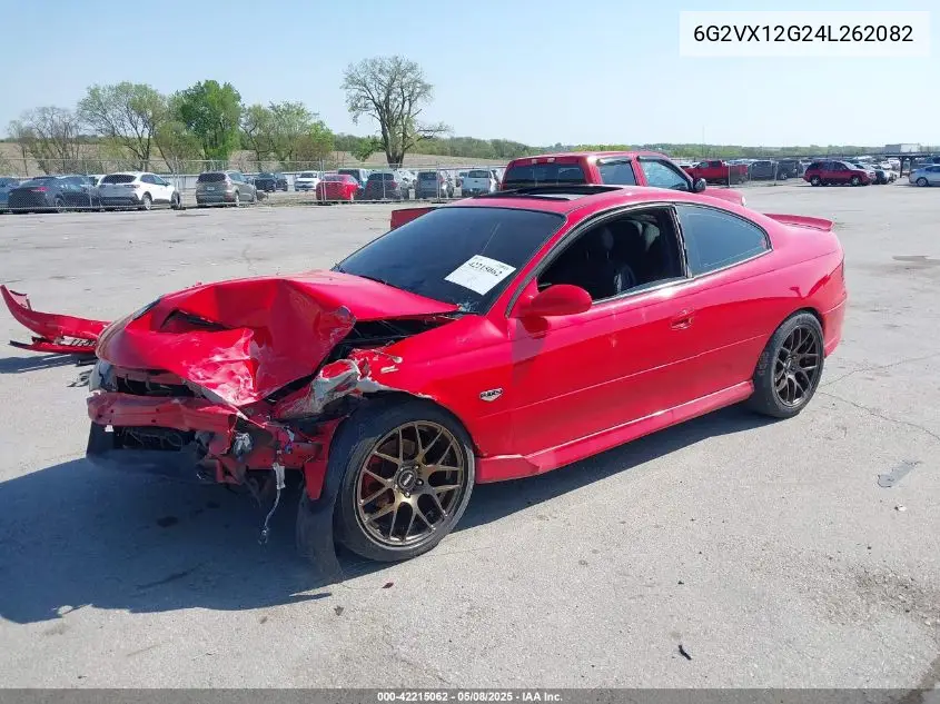 2004 Pontiac Gto VIN: 6G2VX12G24L262082 Lot: 42215062