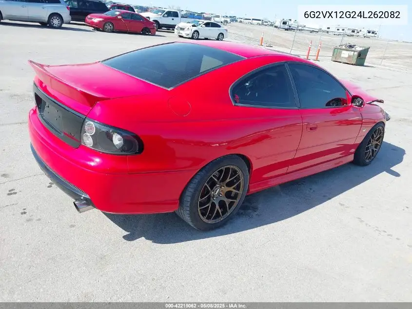 2004 Pontiac Gto VIN: 6G2VX12G24L262082 Lot: 42215062