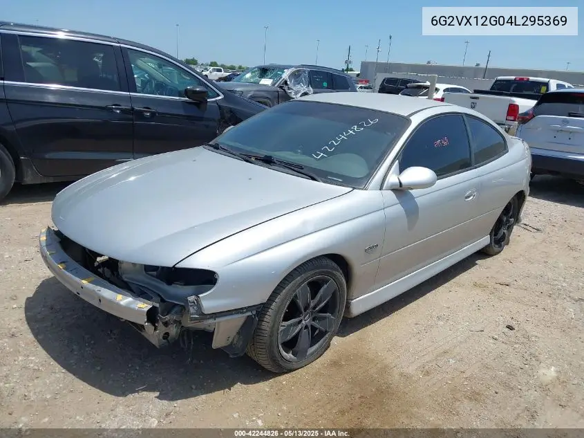 2004 Pontiac Gto VIN: 6G2VX12G04L295369 Lot: 42244826
