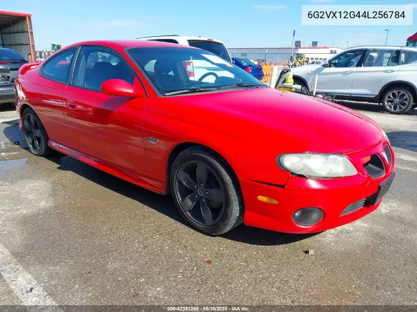 2004 Pontiac Gto VIN: 6G2VX12G44L256784 Lot: 42351209