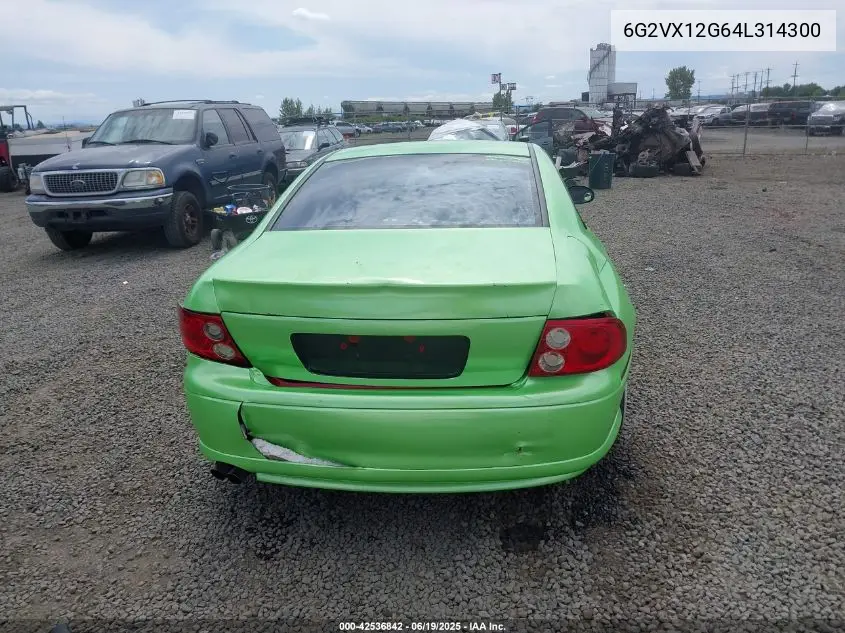 2004 Pontiac Gto VIN: 6G2VX12G64L314300 Lot: 42536842
