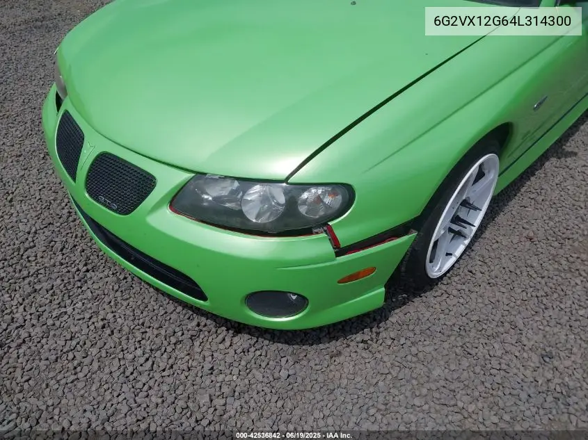 2004 Pontiac Gto VIN: 6G2VX12G64L314300 Lot: 42536842