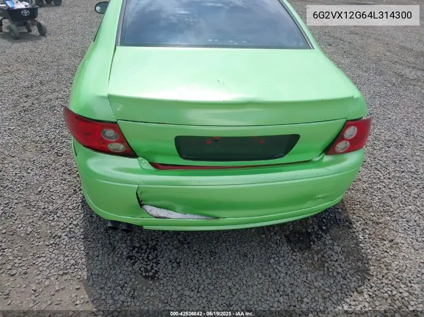 2004 Pontiac Gto VIN: 6G2VX12G64L314300 Lot: 42536842