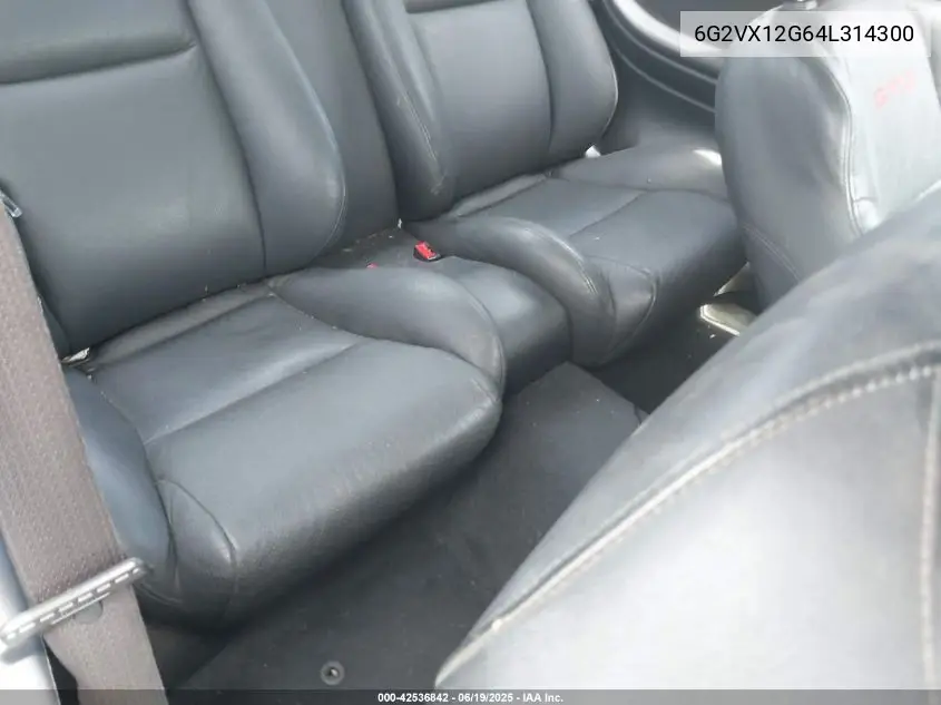 2004 Pontiac Gto VIN: 6G2VX12G64L314300 Lot: 42536842