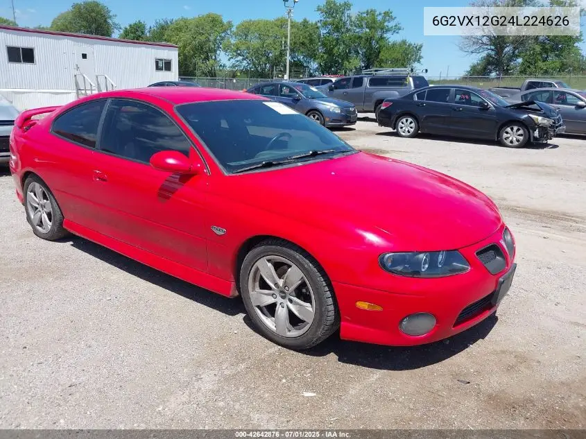 2004 Pontiac Gto VIN: 6G2VX12G24L224626 Lot: 42642876
