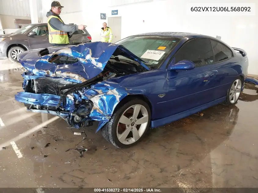 2006 Pontiac Gto VIN: 6G2VX12U06L568092 Lot: 41538272