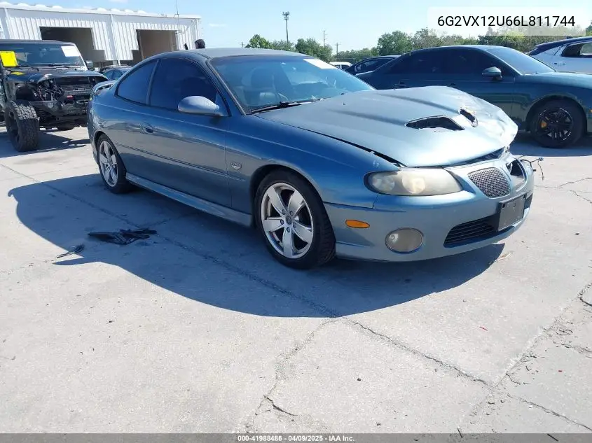 2006 Pontiac Gto VIN: 6G2VX12U66L811744 Lot: 41988486