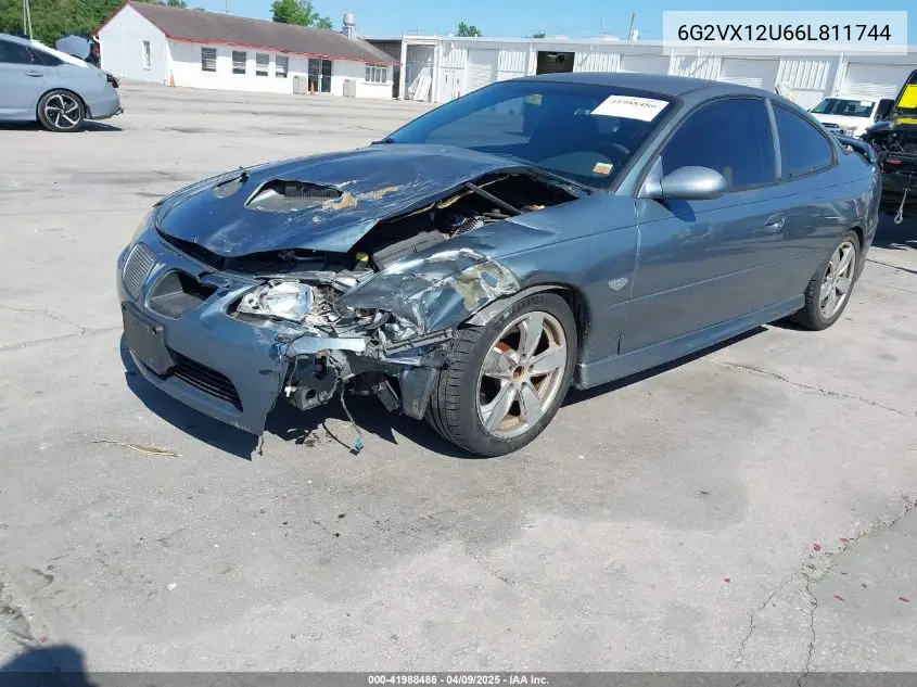 2006 Pontiac Gto VIN: 6G2VX12U66L811744 Lot: 41988486