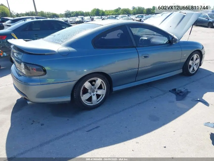 2006 Pontiac Gto VIN: 6G2VX12U66L811744 Lot: 41988486