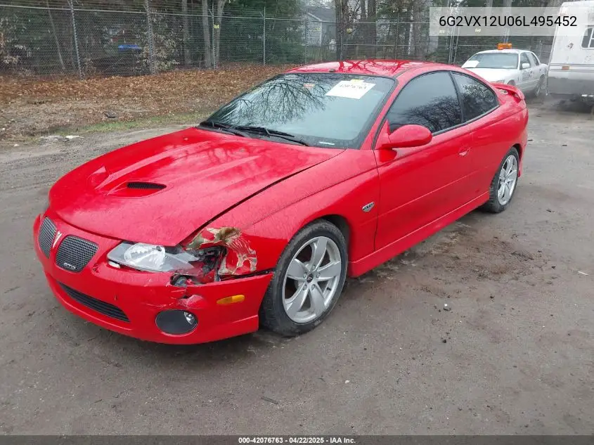 2006 Pontiac Gto VIN: 6G2VX12U06L495452 Lot: 42076763