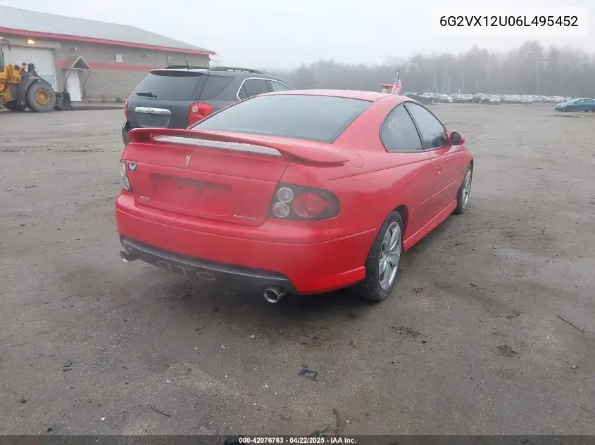 2006 Pontiac Gto VIN: 6G2VX12U06L495452 Lot: 42076763