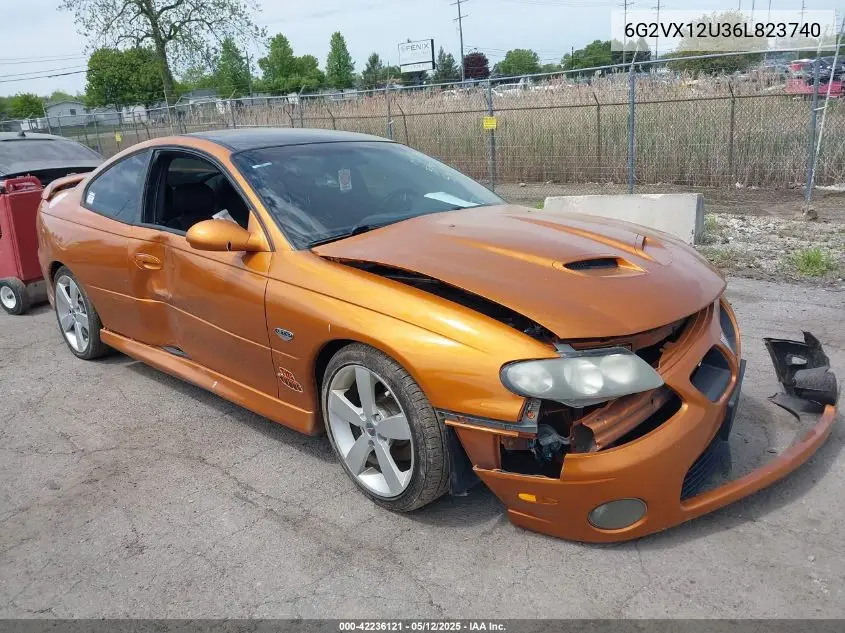 2006 Pontiac Gto VIN: 6G2VX12U36L823740 Lot: 42236121