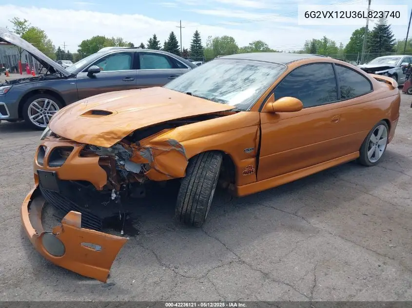 2006 Pontiac Gto VIN: 6G2VX12U36L823740 Lot: 42236121