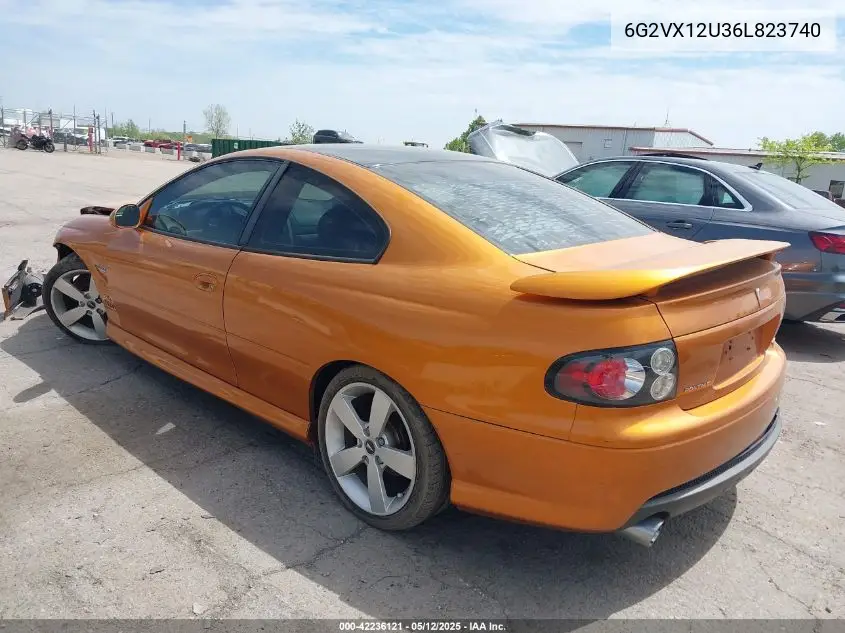 2006 Pontiac Gto VIN: 6G2VX12U36L823740 Lot: 42236121