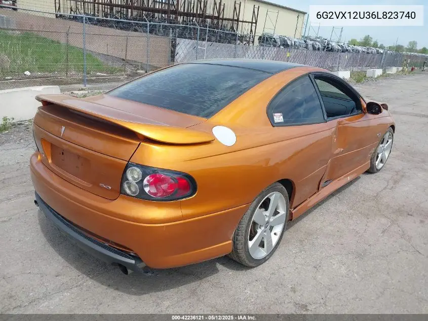 2006 Pontiac Gto VIN: 6G2VX12U36L823740 Lot: 42236121
