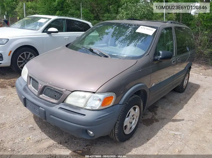 2000 Pontiac Montana V16 VIN: 1GMDU23E6YD120846 Lot: 42176666